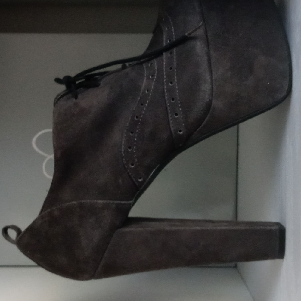 Gray Suede Platforms - image 3